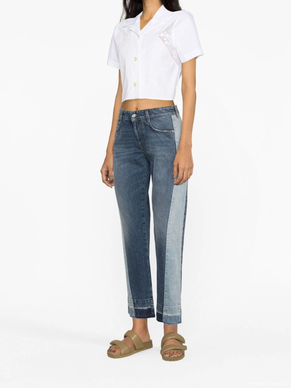 Affordable straight-leg colour-block Stella jeans Women McCartney 0331